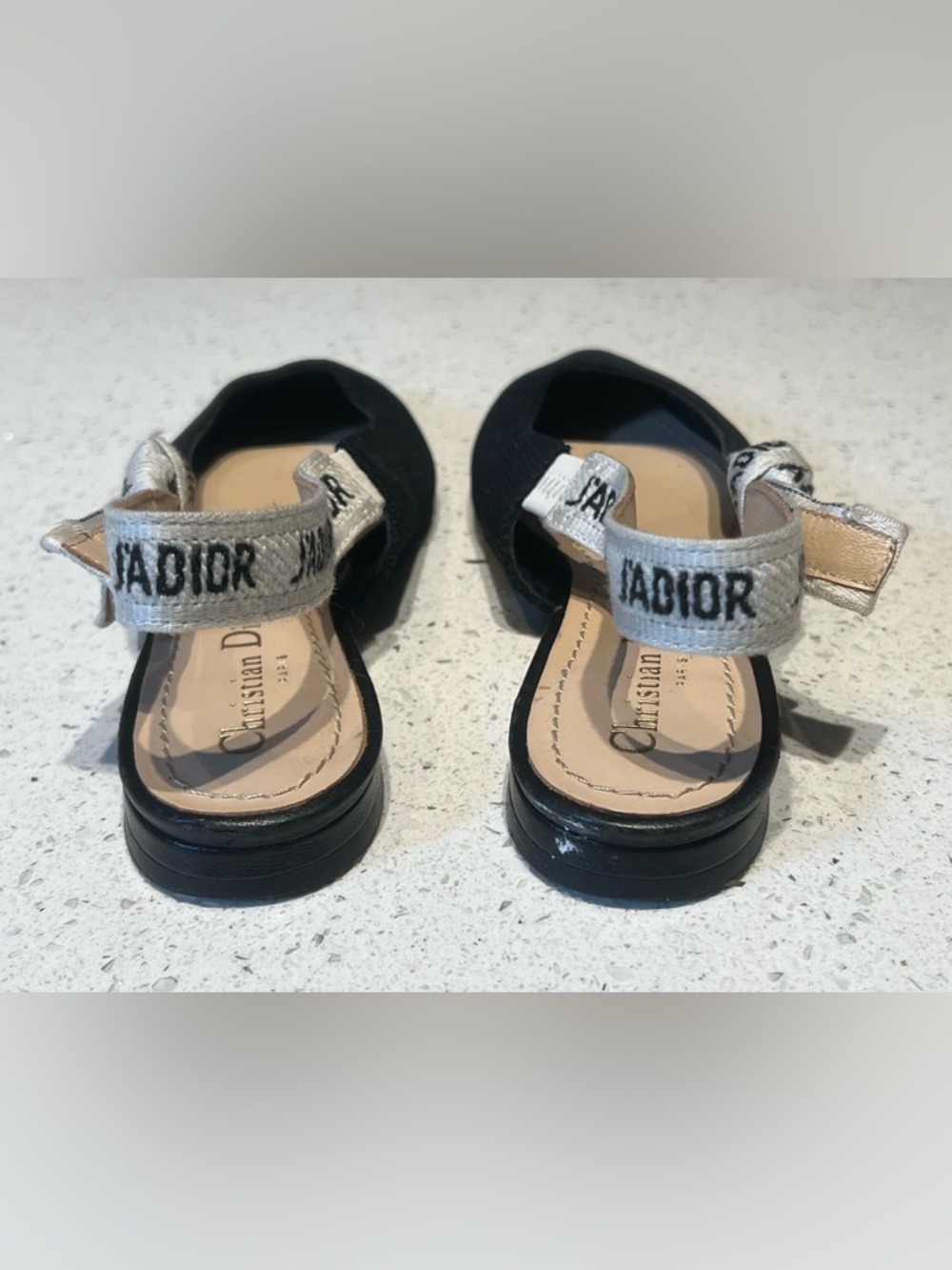 Christian Dior j’adior black slingback flats - Picture 4 of 9